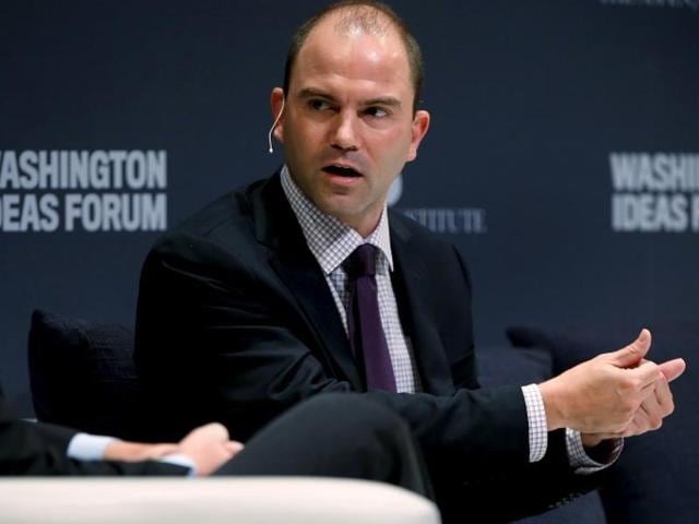 Deputy US National Security Advisor Ben Rhodes participates in the Washington Ideas Forum in Washington. (Reuters File Photo)