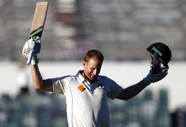 Adam Voges celebrates after reaching his century. (Reuters Photo) Adam Voges celebrates after reaching his century. (Reuters Photo)