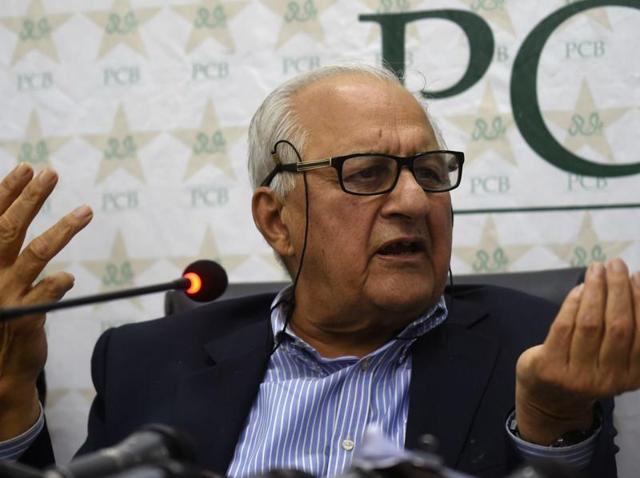 Pakistan Cricket Board (PCB) chairman Shaharyar Khan during a press conference in Lahore on October 21, 2015.(AFP Photo) Pakistan Cricket Board (PCB) chairman Shaharyar Khan during a press conference in Lahore on October 21, 2015.(AFP Photo)