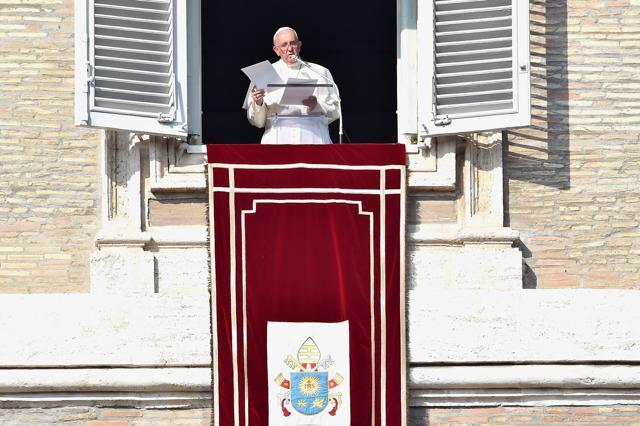 Pope Francis leads the Sunday Angelus prayer at the Vatican, saying he was "shaken" by the "inhuman" attacks in Paris. (AFP) Pope Francis leads the Sunday Angelus prayer at the Vatican, saying he was "shaken" by the "inhuman" attacks in Paris. (AFP)