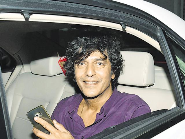 Chunky Pandey arrives at the birthday bash of Sania Mirza. (Photo: Yogen Shah/HT) 