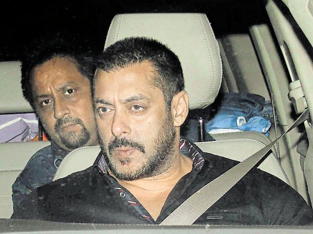 Salman Khan also attended the high-profile birthday party of Sania Mirza. (Photo: Yogen Shah/HT) Salman Khan also attended the high-profile birthday party of Sania Mirza. (Photo: Yogen Shah/HT)