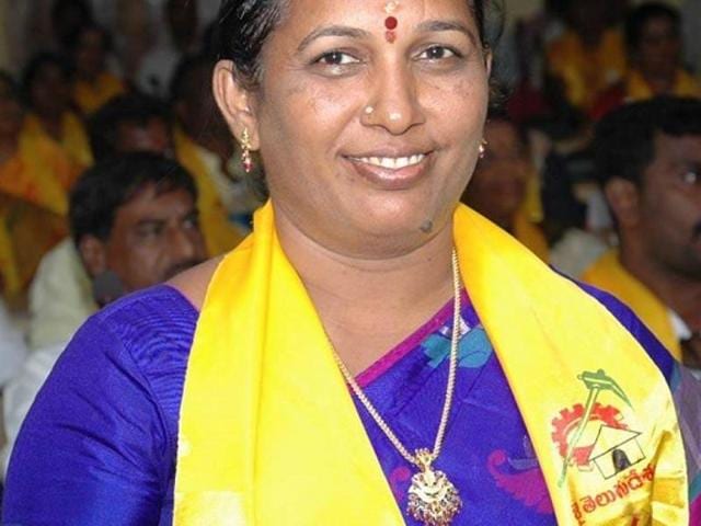 File photo of Chittoor municipal corporation mayor Katari Anuradha who was attacked along with her husband at the town municipal office on Tuesday. (Picture credits: Twitter) File photo of Chittoor municipal corporation mayor Katari Anuradha who was attacked along with her husband at the town municipal office on Tuesday. (Picture credits: Twitter)