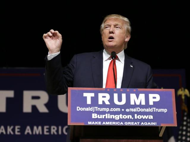 A file photo shows Republican presidential candidate Donald Trump speaking during a campaign in the US. (AP) A file photo shows Republican presidential candidate Donald Trump speaking during a campaign in the US. (AP)