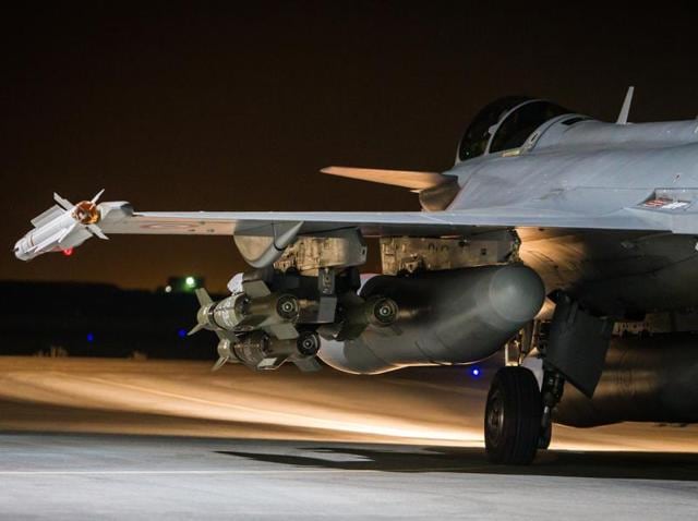 A photo shows a French army Rafale jet on the tarmac of an undisclosed air base. France launched fresh airstrikes on the Islamic State stronghold of Raqqa in Syria days after attacks in Paris linked to the group killed at least 129 people. (AP) A photo shows a French army Rafale jet on the tarmac of an undisclosed air base. France launched fresh airstrikes on the Islamic State stronghold of Raqqa in Syria days after attacks in Paris linked to the group killed at least 129 people. (AP)