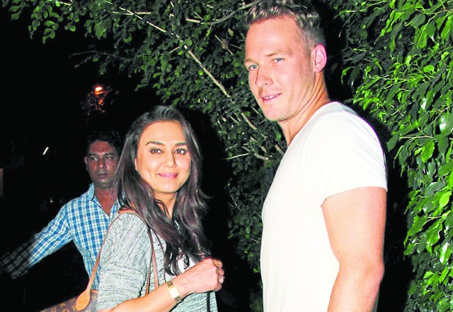 Preity Zinta with David Miller (Yogen Shah/HT)