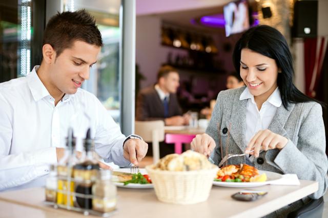 Men who dined with at least one woman ate 93% more pizza and 86% more salad than men who dined with only other men. (Shutterstock) Men who dined with at least one woman ate 93% more pizza and 86% more salad than men who dined with only other men. (Shutterstock)
