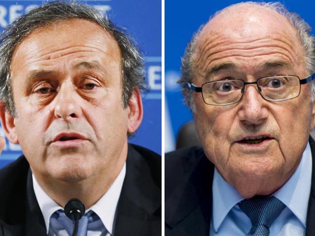 A combination of pictures shows Michel Platini Sepp Blatter. (AFP Photo) A combination of pictures shows Michel Platini Sepp Blatter. (AFP Photo)