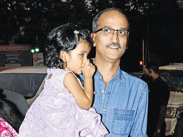 Rohan Sippy brought his daughter Inaya Sippy to Aaradhya’s birthday party. (Photo: Yogen Shah) 
