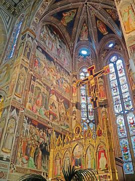 Painted frescoes at the Santa Croce church. Painted frescoes at the Santa Croce church.
