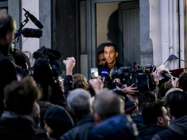 Mohamed Abdeslam, brother of Ibrahim Abdeslam, an attacker who died in the Paris assault and fugitivSalah Abdeslam, addresses journalists.(Reuters Photo)