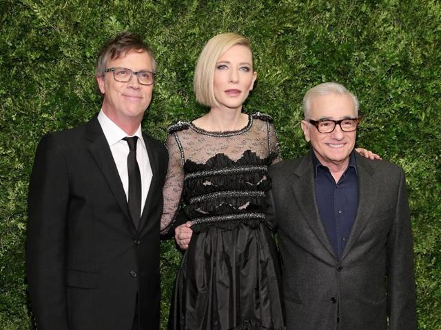 Todd Haynes, Cate Blanchett, and Martin Scorsese attend the Museum of Modern Art's 8th Annual Film Benefit honouring Cate Blanchett at the Museum of Modern Art. (AFP)