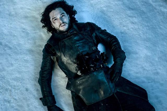 Jon Snow was killed by Olly and Men of the Night’s Watch (pretty shoddy job there, eh?) in the season five finale. Jon Snow was killed by Olly and Men of the Night’s Watch (pretty shoddy job there, eh?) in the season five finale.