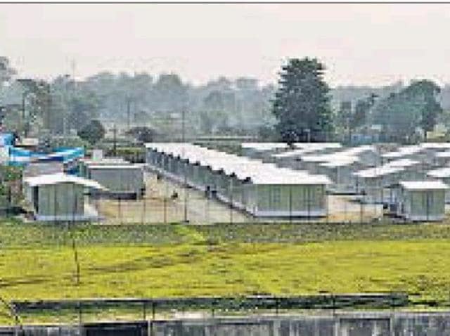 Enclave settlement camp for 19 families.(Subhankar Chakraborty/HT Photo)
