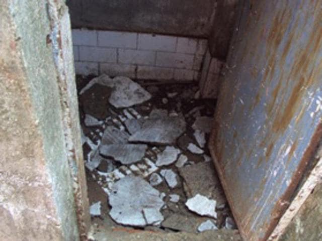 Toilets without doors at a government primary school in district Khandwa. Toilets without doors at a government primary school in district Khandwa.
