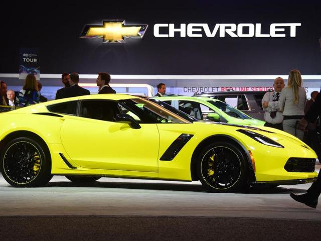 Ahead of the Los Angeles Auto Show 2015, the 2016 Chevrolet Corvette Z06 C7R is displayed to media persons on in Los Angeles. You can own this... just at a minimum of $106,710 . (AFP) Ahead of the Los Angeles Auto Show 2015, the 2016 Chevrolet Corvette Z06 C7R is displayed to media persons on in Los Angeles. You can own this... just at a minimum of $106,710 . (AFP)