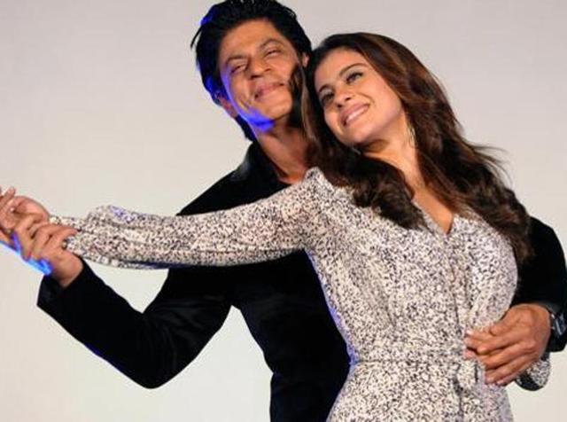 Shah Rukh Khan and Kajol Devgn attend the song launch for the upcoming Hindi film Dilwale in Mumbai. (AFP)