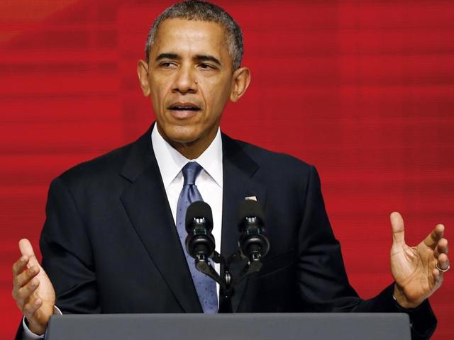 US President Barack Obama speaks at the Association of Southeast Asian Nations (ASEAN) Business and Investment Summit in Kuala Lumpur, Malaysia.(AP Photo) US President Barack Obama speaks at the Association of Southeast Asian Nations (ASEAN) Business and Investment Summit in Kuala Lumpur, Malaysia.(AP Photo)
