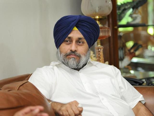 Punjab deputy chief minister Sukhbir Singh Badal.(HT PHOTO)