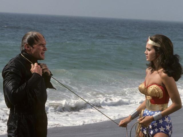 Wonder Woman teaches the guys to behave in the eponymous 1970s American TV series. Manjula Padmanabhan’s novel depicts a radically different world. (ABC PHOTO ARCHIVES/ABC VIA GETTY IMAGES) Wonder Woman teaches the guys to behave in the eponymous 1970s American TV series. Manjula Padmanabhan’s novel depicts a radically different world. (ABC PHOTO ARCHIVES/ABC VIA GETTY IMAGES)