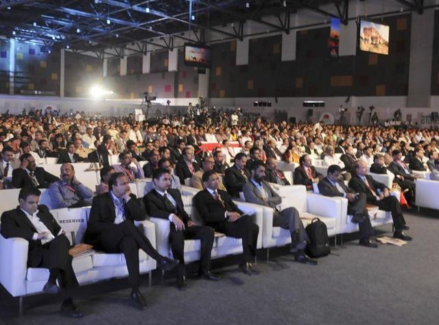 The solar sector attracted the maximum number of investors during the two-day Resurgent Rajasthan Partnership Summit. (Himanshu Vyas/HT photo) The solar sector attracted the maximum number of investors during the two-day Resurgent Rajasthan Partnership Summit. (Himanshu Vyas/HT photo)