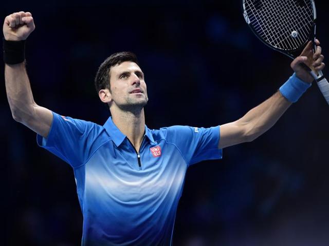 Serbia's Novak Djokovic celebrates victory after his match against Spain's Rafael Nadal at the ATP World Tour Finals in London on November 21, 2015. (Reuters Photo) Serbia's Novak Djokovic celebrates victory after his match against Spain's Rafael Nadal at the ATP World Tour Finals in London on November 21, 2015. (Reuters Photo)