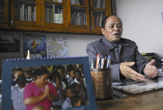 “The church’s constitution does not bar a woman from being a pastor. So that door is not closed. But it might take another 10 years,” says David T Lhovum, senior administrative secretary of the Presbyterian Church of India. (Photo by Ashok Nath Dey/ Hindustan Times ) “The church’s constitution does not bar a woman from being a pastor. So that door is not closed. But it might take another 10 years,” says David T Lhovum, senior administrative secretary of the Presbyterian Church of India. (Photo by Ashok Nath Dey/ Hindustan Times )