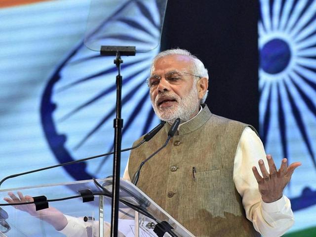 Prime Minister Narendra Modi addresses people from Indian community during an event in Kuala Lumpur, Malaysia on Sunday . (PTI) Prime Minister Narendra Modi addresses people from Indian community during an event in Kuala Lumpur, Malaysia on Sunday . (PTI)