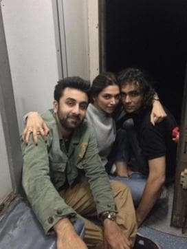 A sleepy Imtiaz being dragged along by Ranbir and Deepika? (Yogen Shah) A sleepy Imtiaz being dragged along by Ranbir and Deepika? (Yogen Shah)