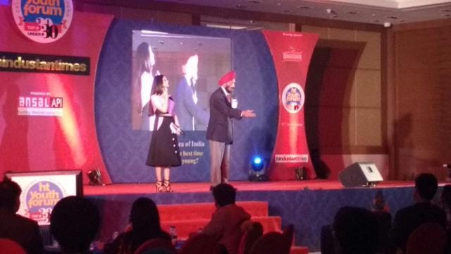 Milkha Singh with actor Sonam Kapoor. Milkha Singh with actor Sonam Kapoor.