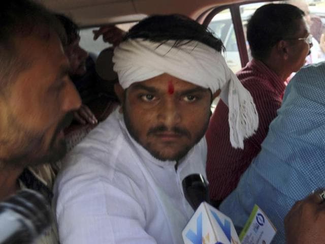 File photo of Hardik Patel. Four months after he launched an agitation demanding OBC status for the Patidar community, the campaign has lost steam and its fate hangs in balance.(HT File Photo)
