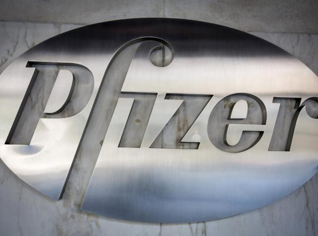 The Pfizer logo is pictured at their building in the Manhattan borough of New York.(REUTERS) The Pfizer logo is pictured at their building in the Manhattan borough of New York.(REUTERS)