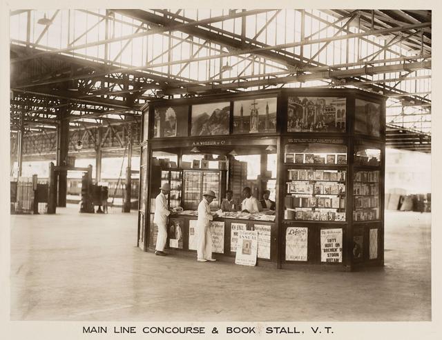 Bookstall inside the new main line station building at Victoria Terminus, Bombay, (now Mumbai). (SSPL via Getty Images) Bookstall inside the new main line station building at Victoria Terminus, Bombay, (now Mumbai). (SSPL via Getty Images)