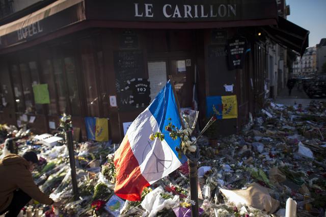 A photo shows a makeshift memorial for a tribute to the victims of a series of deadly attacks in Paris. (AFP) A photo shows a makeshift memorial for a tribute to the victims of a series of deadly attacks in Paris. (AFP)