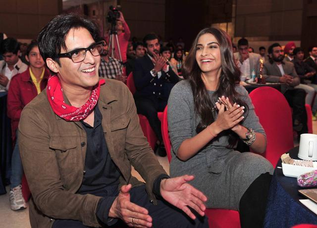 Actor Jimmy Shergill and Sonam Kapoor during the HT Youth Forum in Chandigarh on Monday. (Keshav Singh/HT Photo) Actor Jimmy Shergill and Sonam Kapoor during the HT Youth Forum in Chandigarh on Monday. (Keshav Singh/HT Photo)