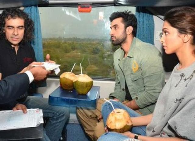 Ranbir Kapoor, Deepika Padukone and Imtiaz Ali take a train from Mumbai to Delhi during the promotions for Tamasha. (Yogen Shah) Ranbir Kapoor, Deepika Padukone and Imtiaz Ali take a train from Mumbai to Delhi during the promotions for Tamasha. (Yogen Shah)