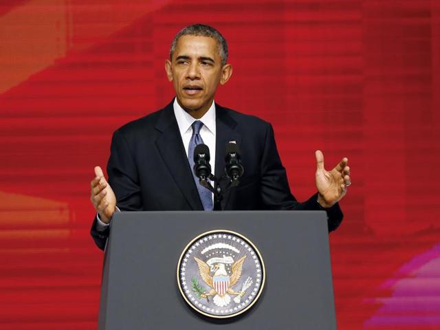 US President Barack Obama promised Tuesday to work with France and other allies to intensify the US-led campaign against the Islamic State, saying that the United States ‘cannot succumb to fear’. (AFP Photo) US President Barack Obama promised Tuesday to work with France and other allies to intensify the US-led campaign against the Islamic State, saying that the United States ‘cannot succumb to fear’. (AFP Photo)
