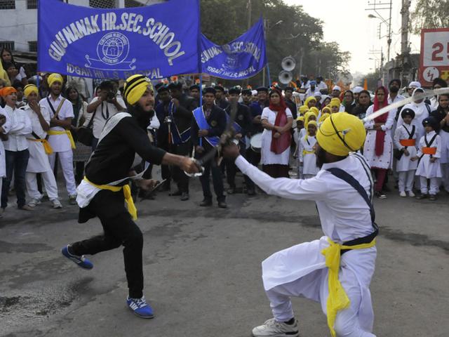 The CGPC has also directed Sikh youths not to ride vehicles during the procession. (Mujeeb Faruqui/HT Photo) The CGPC has also directed Sikh youths not to ride vehicles during the procession. (Mujeeb Faruqui/HT Photo)