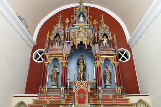 The main altar was constructed with teakwood in 1906, the previous one having been destroyed by termites. A life-size statue of St Andrew in the main altar holds an X-shaped cross, because when he was to be crucified, St Andrew asked that he not be hung upon a conventional cross, as he felt he was unworthy of dying on the same cross as Jesus. (Photo: Pratham Gokhle/Hindustan Times)