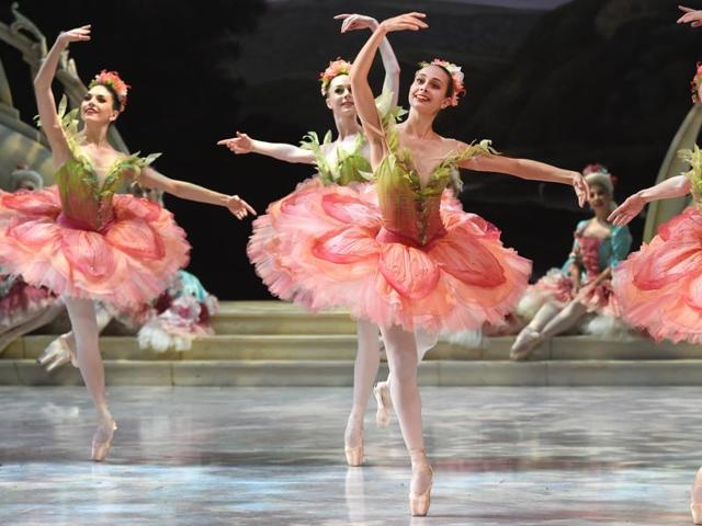 The support cast of The Sleeping Beauty during their performance at the Sydney Opera House. (AFP)