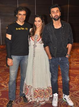 Ranbir Kapoor , Deepika Padukone and Imtiaz Ali in Chandigarh on Wednesday. (Karun Sharma/HT Photo) Ranbir Kapoor , Deepika Padukone and Imtiaz Ali in Chandigarh on Wednesday. (Karun Sharma/HT Photo)