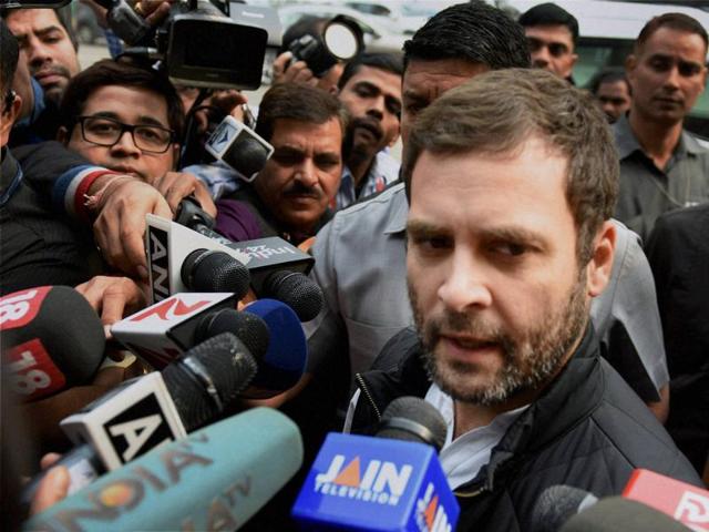 Congress vice-president Rahul Gandhi addresses the media during the winter session of Parliament. (PTI) Congress vice-president Rahul Gandhi addresses the media during the winter session of Parliament. (PTI)