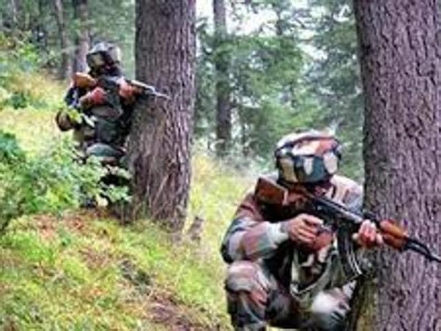Despite confirming several times in the last 16 days that contact had been established with the hiding guerrillas, the security forces have not been able to successfully end the operation.(HT Photo) Despite confirming several times in the last 16 days that contact had been established with the hiding guerrillas, the security forces have not been able to successfully end the operation.(HT Photo)