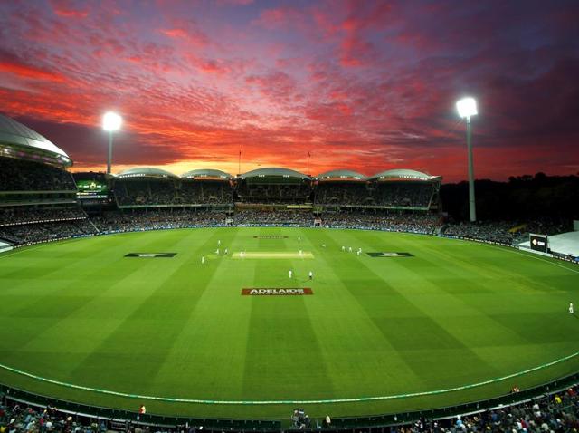 The 40,000-plus spectators stand up in respect during the national anthems of Australia and New Zealand on the first day of the first day-night Test match at the Adelaide Oval on November 27, 2015. (AFP Photo) The 40,000-plus spectators stand up in respect during the national anthems of Australia and New Zealand on the first day of the first day-night Test match at the Adelaide Oval on November 27, 2015. (AFP Photo)