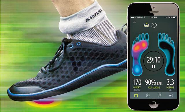 Tech foot forward: Sensoria socks offer real-time visual and audio feedback and analyse foot-landing speed, position, time on ground and cadence for runners.