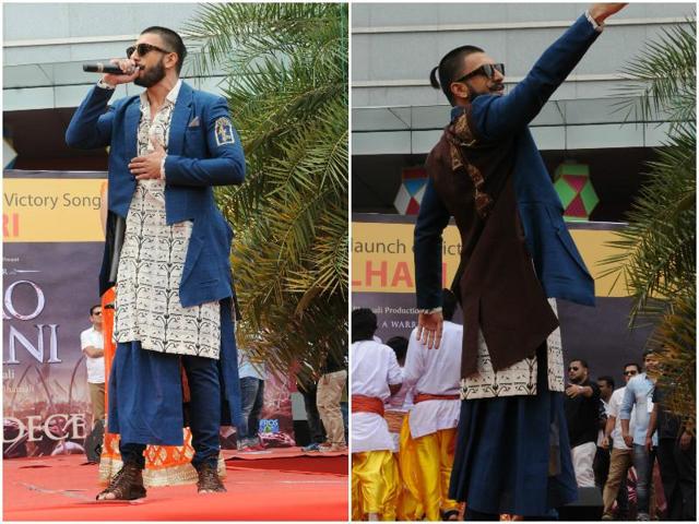 What’s that? It’s a kurta! Wait, it’s a suit! No, it a kurta within a kurta. Let’s give up, it’s Ranveer Singh. (Praveen Bajpai/HT Photo)