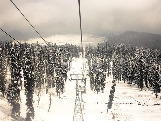 View from the room in Gulmarg.(Photo: Sarit Ray)
