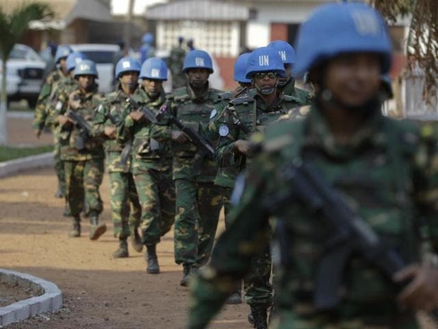 UN peacekeeping soldiers from Bangladesh arrive at the evangelical theological school dof Bangui, Central African Republic, prior to Pope Francis' visit Sunday. (AP Photo) UN peacekeeping soldiers from Bangladesh arrive at the evangelical theological school dof Bangui, Central African Republic, prior to Pope Francis' visit Sunday. (AP Photo)