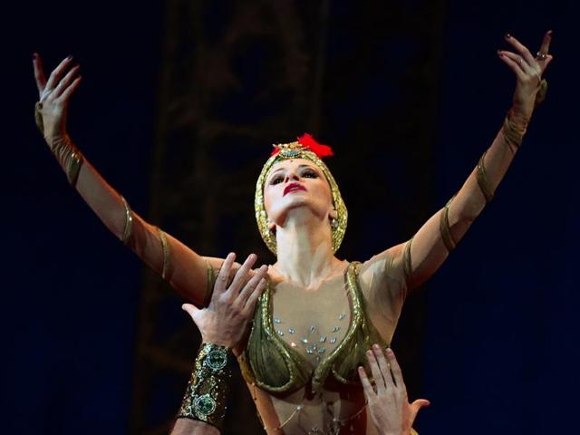 A ballerina rehearses The Nutcracker as part of the Hungarian National Ballet’s performance of the Tchaikovsky classic. (AFP)