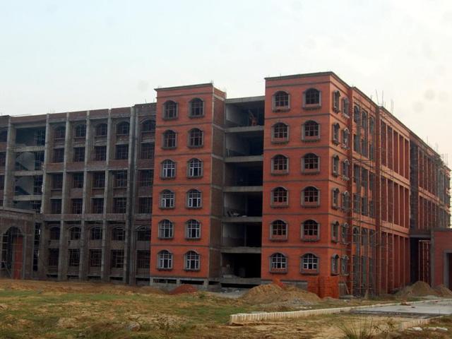 Officials were expected to complete this much-awaited housing project of all government departments by the end of November this year. (HT Photo) Officials were expected to complete this much-awaited housing project of all government departments by the end of November this year. (HT Photo)